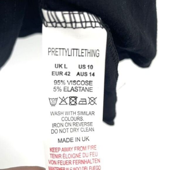 Pretty Little Thing Women's Brooklyn Printed Oversized T-Shirt Black Large NWT - Picture 4 of 9